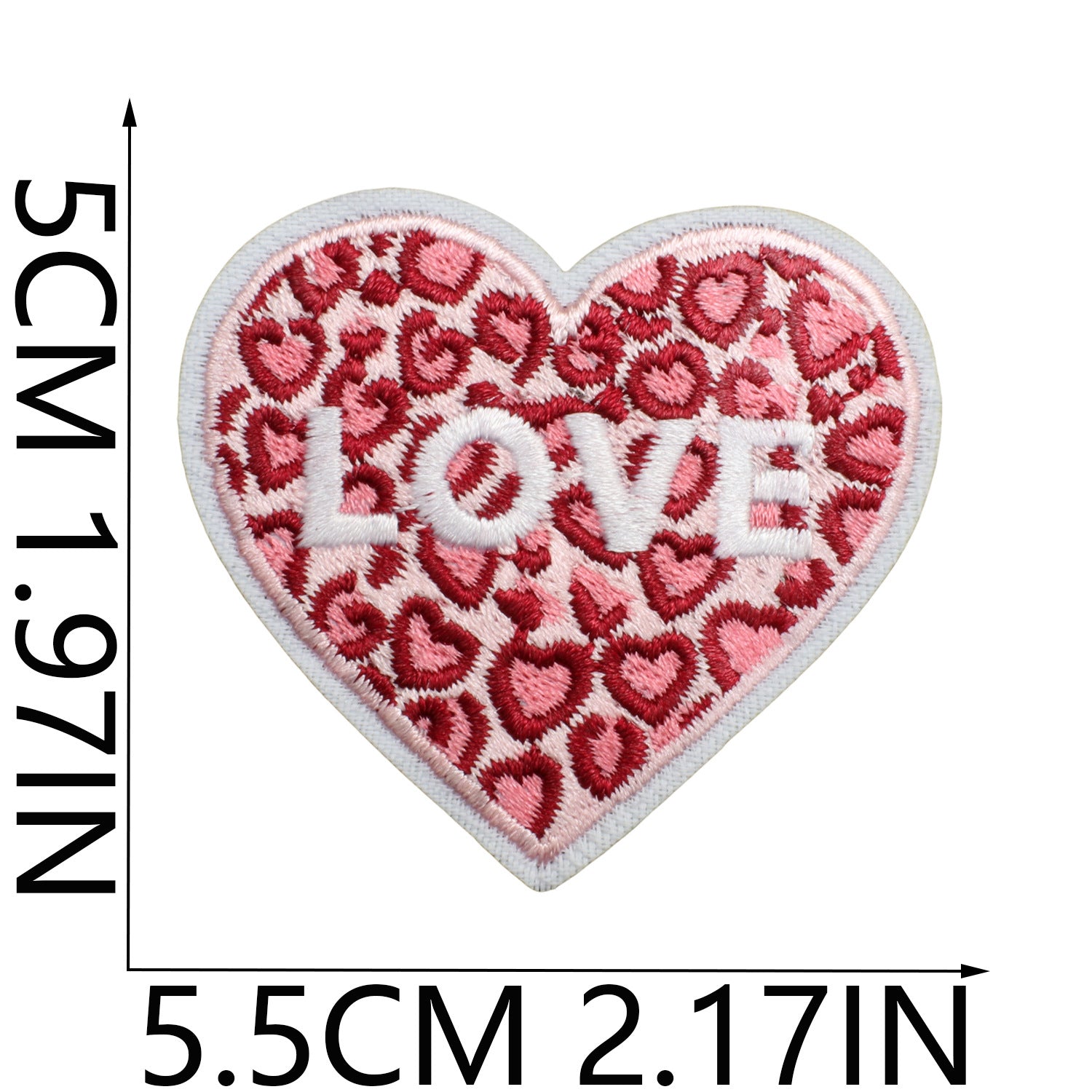 Wholesale Red Love Love Patch I Love You Couple Computer Embroidered Sticker FS